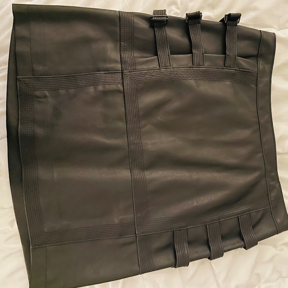 NWT BCBG Devon black faux leather mini